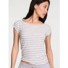 Victoria's Secret Ribbed Boat-Neck T-Shirt