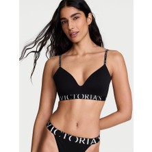 Victoria's Secret Cotton Logo Lightly Lined Wireless Bra