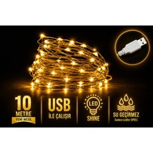 Dekonivia Peri LED Işık 10 Metre Günışığı USB ile Çalışan Çok Amaçlı Dekoratif Aydınlatma