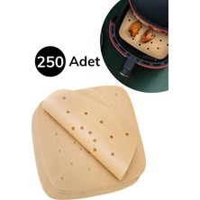 Buffer 250 Adet Air Fryer Pişirme Kağıdı Tek Kullanımlık Hava Fritöz Delikli Kare Model