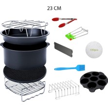 Yui Xiaomi, Philips, Karaca, Arzum, Tefal, Kumtel Uyumlu Xxl 9inç Hava Fritözü 12'li Yedek Parça Seti