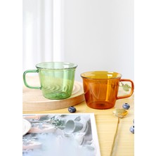 The Mia Renkli Cam Kupa Amber 230 ml