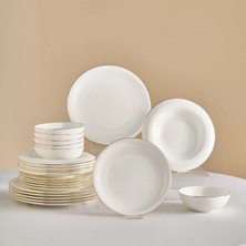 Karaca Stream Bone Pavli 24-Piece Dinnerware Set For 6