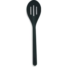 Greenpan Silikon Delikli Kaşık – Mat Siyah, Platinum Serisi, Çelik Gövdeli, 200°C Isıya Dayanıklı, Bpa’sız