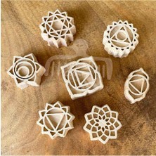 Arkaik Craft Çakra Sembolleri Tahta Baskı Kalıbı Ahşap Baskı Kalıbı