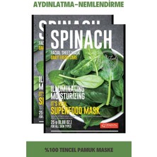 Dermal Aydınlatıcı ve Nemlendirici Tüm Cilt Tipleri Için Superfood Ispanak Maskesi 25 gr 2'li Set