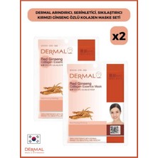 Dermal Arındırıcı, Serinletici, Sıkılaştırıcı Kırmızı Ginseng Özlü Kolajen Maske Seti 2 Adet