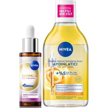 LUMINOUS630 Skin Glow Aydınlatıcı Serum 30ML ve Aydınlatıcı Micellar Makyaj Temizleme Suyu 400ML, Se