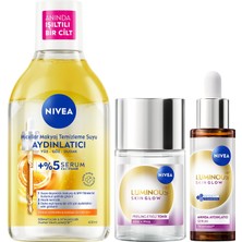 Aydınlatıcı Cilt Bakım Seti, Nemlendirici Serum, Tonik, Micellar Makyaj Temizleme Suyu, C Vitamini,