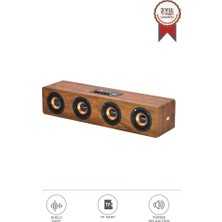 Torima KTS1108 Ahşap Bluetooth Hoparlör | 4 Hoparlör | AUX USB TF Kart Girişli Kablosuz Speaker