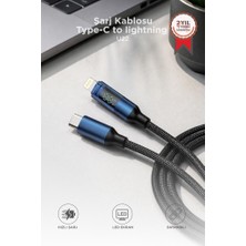 Torima Şarj Kablosu Type-C to Lightning 27W Data Kablo U22 Siyah