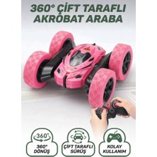 Farbu Oyuncak Uzaktan Kumandalı 5 Fonksiyonlu Işıklı Şarjlı 360 Derece Dönebilen Oyuncak Akrobat Araba