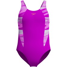 Myg Plus Speedo Hyperboom Splice Muscleback Kız Çocuk Yüzücü Mayosu, 13-14 Yaş, 8-00372918627, Pembe, Kız Çocuk