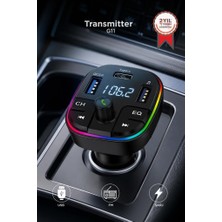 Torima Transmitter Şarj Özellikli Dijital Göstergeli Bluetooth Fm G11 Siyah