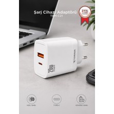 Torima Şarj Cihazı Adaptörü TRM-C21 Beyaz