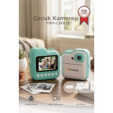 Torima Dijital Fotoğraf Makinesi CMR15 Mavi Çocuklar İçin Termal Yazıcı ve Video Kayıt Cihazı