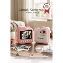 Torima Dijital Fotoğraf Makinesi Çocuk Termal Resim Baskılı Yazıcı Kamera Video Makinesi CMR15 Pembe