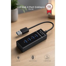 Torima Usb Hub 4 Port Çoklayıcı 3.0 Çoğaltıcı YD32 Siyah