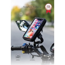 Torima Telefon Tutucu Su Geçirmez Motorsiklet Bisiklet Atv Oto Aksesuarları JX100 Siyah