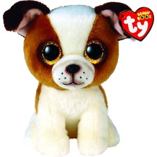Myg Plus Ty Beanie Boos - Boo Bulldog Hugo - 15 Cm, Kahverengi, 2009297