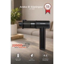 Torima Araç İçi Süpürge 22.000PA Güçlü Emiş USB-C Şarjlı Mini Araba El Süpürgesi LT102 Siyah