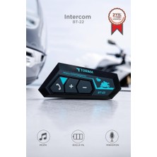 Torima İtercom Motorsiklet Bluetooth Kask İnterkom Kulaklık Torima 22 Siyah