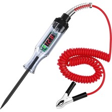 Myg Plus Aee® 6V/12V/24V Dijital LED Otomotiv Devre Test Cihazı – Voltaj, Süreklilik ve Sigorta Test Kalemi