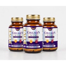Jove Collagen Komplex Kollajen Tip 1-2-3 Hidrolize Kollajen Peptit Hyaluronik Asit C ve D3 Vitamini 180 Kapsül