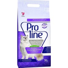 Proline Pro Line Bentonit Lavanta Kokulu Topaklanan Kedi Kumu 5 lt İnce Taneli Yüksek Emicilik