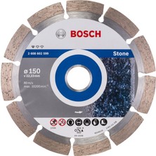 Myg Plus Bosch Professional Accessories 1x Elmas Kesme Diski Taş Için Standart (Taş, Granit, Beton Için, Çap 150 x 22,23 x 2 x 10 Mm, Açılı Taşlama Makineleri Için Aksesuarlar), Çok Renkli