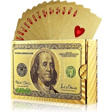 Myg Plus Gold Dolar Iskambil Kağıdı Kaygan Plastik Su Geçirmez Oyun Kağıdı CIN383SR