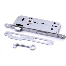 Myg Plus Oda Kapısı Gömme Kilit 18 x 45MM Göbek Ölçülü Metal Iç Kapı Kilidi 1 Anahtarlı Dayanıklı Montaj Seti