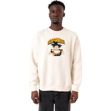 Myg Plus Tshirthane Dragon Ball Z Anime Goku Eating Ramen Ekru Erkek 2ip Sweatshirt P18576S9148, S