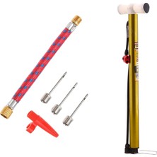 Myg Plus Klasik Bisiklet Pompası Uç Seti El Tipi Ayak Tutamaklı Metal Borulu Top Lastik Şambrel Şişirme Uçlu