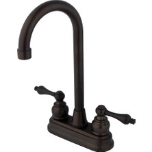Myg Plus Kingston Brass KB495AL Victoria Yüksek Kemerli Çubuk Musluk, 4-3/4", Yağlı Ovuşturulmuş Bronz