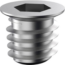 Myg Plus BADEM10 Metal Düz Dişli Dübel Ahşap Dübeli M10 13X15 Diş Çinko Mobilya Bağlantı Ünite Birleştirme (50 Adet)