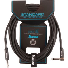 Myg Plus Ibanez Sı Serisi (Standart) Enstrüman Kablosu - Düz ve Açılı Fiş - Jak - Jak, Siyah - 6,10 M / 20 Ft (SI20L)