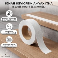Myg Plus Kaydırmaz Güvenlik Bandı, Beyaz, 25 mm x 25 Metre Anti Kayma Özelliği