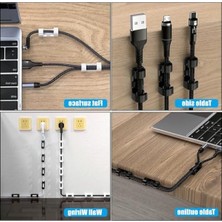 Myg Plus 60 Adet Kablo Düzenleyici Klips Seti - Yapışkanlı Organizer