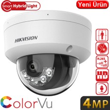 Hikvision DS-2CD1141G2-LIUF 4 Mp 2.8 mm Poe Sesli Smart Hybrid Light Dome Ip Kamera