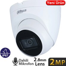 Dahua IPC-HDW1230V-SA 2 Mp 2.8 mm Poe Sesli Ir Gece Görüşlü Dome Ip Kamera