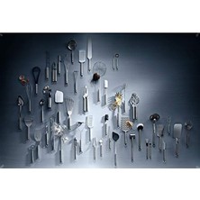 Myg Plus Delikli Servis Kaşığı, 36,5 cm Uzunlukta Paslanmaz Çelikten Üretilmiştir