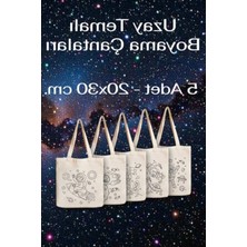 Myg Plus Uzay Temalı 5'li Boyama Çantası Seti, Çocuklar Için Aktivite Çantası