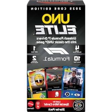 Myg Plus Çocuklar, Hayranlar, Aileler ve Oyun Geceleri Için  Uno Elite F1 Kartlar - Başlangıç Paketi Kart Oyunu, 4 Ek Kart Paketi ve 2 Özel Kart, JLV42