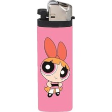 Myg Plus Pembe Powerpuff Girls Temalı Gazlı Çakmak, Eğlenceli Kaplama