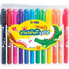 Myg Plus Kemerburgaz Ofıs ve Okul Amos CST12  Üçü Bir Arada Silky Twister 12'li, 12 Renk