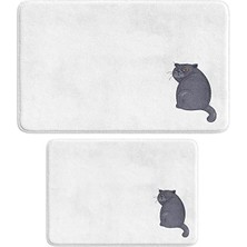 Myg Plus Mikrofiber Banyo Paspası Takımı Kaymaz Taban, Yıkanabilir