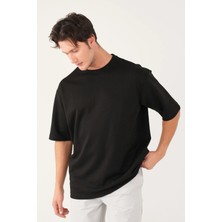 Allunique Bisiklet Yaka Siyah T-Shirt