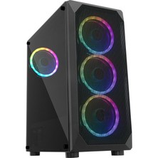 Myg Plus Gameforce Xmesh 4X120MM Rainbow Fan Oyuncu Kasa