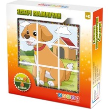 Myg Plus Eğitici Çiftlik Hayvanları 3D Puzzle - 9 Küp ve 6 Yapboz